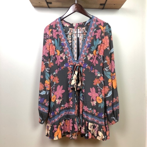 Free People Violet Hill Printed Tunic Dress Size 2 - Picture 2 of 12